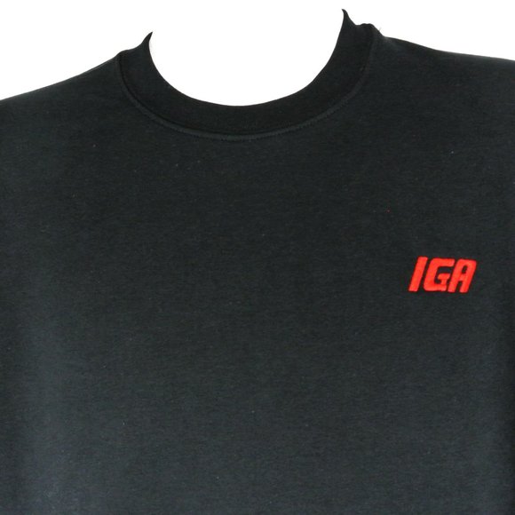 IGA Grocery Store Employee Uniform Black Sweatshirt Shirt Size L NWT - Picture 2 of 7